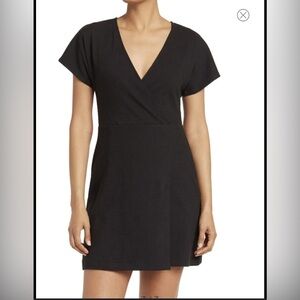 Madewell Cross-Front Flutter-Sleeve Mini Dress